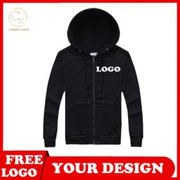 8 color long sleeved terry hooded pullover sweater custom DIY printing casual cotton jacket unisex sweatshirt 220713