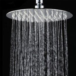 1086 Inch Stainless Steel Ultrathin Waterfall Shower Heads Rainfall Shower Head Rain Square Round High Quality Shower Head 220525
