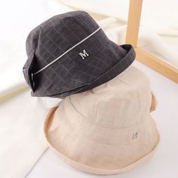 Summer Bucket Wide Brim Hats Female Japanese Show Small Outdoor Face Cover Hat Korean Fashion Bow Roll Edge Basin Cap