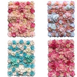 40X60CM Artificial Flower Wall Home Decor Peony Hydrangea Flowers Row Panel Ornament For Wedding Backdrop DIY Decoration