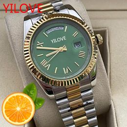 Trend European Young Men Favour Watch Three-Pin Simple Round Dial Designer Clock Stainless Steel Automatic Mechanical Mens Boutique Gift Wristwatch