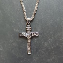 Pendant Necklaces Hip Hop Fashion Christian Jesus Necklace Cross Jewellery For Women Men Wholesale Direct SalePendant