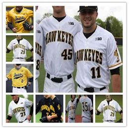 Xflsp College Baseball Jersey Iowa Hawkeyes Mens Womens Youth Stitched any Name and any Nmber Mix Order vintage