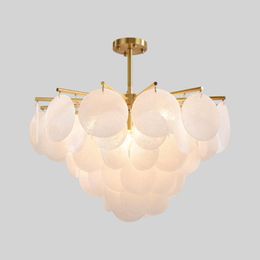 Pendant Lamps Modern Frosted Glass LED Chandelier Gold Metal Living Room Bedroom Hanging Dining Luxury Lighting FixturesPendant