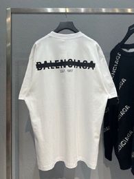 2022SS Spring/verão De designer de alta qualidade Carta de camiseta de algodão Pullover redondo do pescoço Manga curta UNISSISEX T-shirt xxxl i876