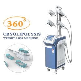 360 Degree Cryotherapy Slimming Machine Cryolipolysis Slim Double Chin Equipment With 5 Cryo Handles Fat Reduce Device Smart System Multi-languages For Choose