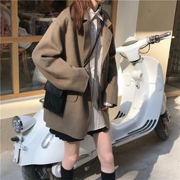 Women's Suits & Blazers Autumn Winter Women Long Thicken Office Ladies Jackets Loose Oversize Casual Thin Runway Female Coat S0097Women's