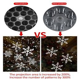snow flakes UK - Rotating Snow Flake Projector Great Decorations For Christmas Home Snow Feel Christmas Decoration Light Decor For Room 201203