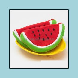 Other Household Sundries Home Garden New Plush Red Watermelon Coin Purse Wallet Pouch Bag Cosmetic Holder Drop Delivery 2021 Qgxmh