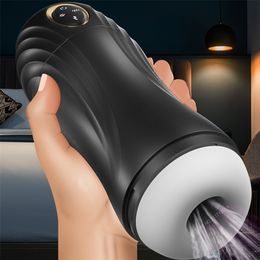 Male Masturbator Toys Automatic Sucking Masturbation Cup For Men Deep Throat Oral Vagina Suction Blowjob Vibrating Sex Machine 220531