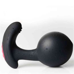 Nxy Anal Toys New Remote controlled Pump Inflatable Plug Male Prostate Massager Expansion Butt Plugs Vibrator Sex for Men Women 220506