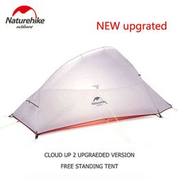 Naturehike Cloud Up Serie 123 Upgraded Camping Tent Waterproof Outdoor Hiking Tent 20D 210T Nylon Backpacking Tent With Free Mat H220419