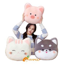 Pc Cm Cute Filled Cartoon Animal Cushion Pp Cotton Round Head For Chair Indoor Floor Children Gift J220704