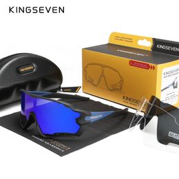 KINGSEVEN Patent Design Mountain Cycling Sunglasses Men Polarised Sports Sun Glasses Goggles Men's Women Outdoor Eyewear 220511
