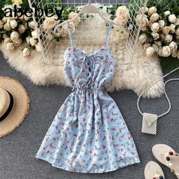 Women Summer Floral Jumpsuits Boho Vintage Beach Ruched Overalls Short Wide Leg Pants Playsuits Chiffon Print Rompers 210715