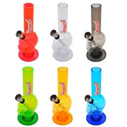 Acrylic skull water pipe Hookah accessories smoking 150mm height plastic bong mix Colour