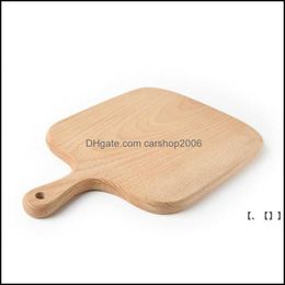 Chop Blocks Kitchen Knives Accessories Kitchen Dining Bar Home Garden Newkitchen Beech Cutting Board Block Cake Plate Serving Trays Woode