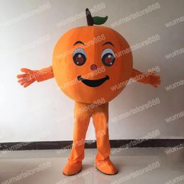 Halloween Orange Mascot Costume Cartoon Theme Character Carnival Festival Fancy dress Adults Size Xmas Outdoor Party Outfit
