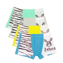 Panties 12Pcs/Pack 100% Cotton Children Underwear Baby Boys Girls Boxer Shorts Cartoon Zebra Boy Girl Underpants Kids Briefs 1-16Y