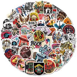 50Pcs Cool Retro Rock Sticker Metal Music Classic hiphop Graffiti Kids Toy Skateboard Car Motorcycle Bicycle Sticker Decals
