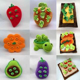 Creative Plant Patch Cuddles Happy Farmland Pp Cotton Filled Mini Dolls Of Radish Pumpkin Adocado Turtle Decor Pillow J220704