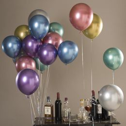 chrome balloons UK - Party Decoration 10inch 1.8g Metal Latex Balloon Thicken Pearl Chrome Metallic Wedding Birthday Supplie