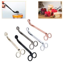 Stainless Steel Candle Wick Trimmer Oil Lamp Trim scissor Cutter Snuffer Tool Hook sxmy21