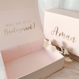 Personalised Luxury Bridesmaid Proposal Custom Wedding With Name For BirthdayChristmas Gift Box 220707