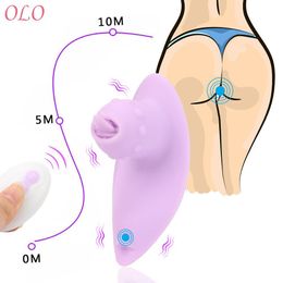 Tongue Licking Vibrator 10 Mode Vaginal Massage Wearable sexy Toys for Woman G Spot Clitoris Stimulator Female Masturbation