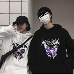 Women's Hoodies & Sweatshirts Polyester Sweatshirt Harajuku Couple Hip Hop Gothic Clothes Y2k Fall Plus Size Women Clothing Long Sleeve Prin