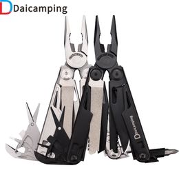 Daicamping DL12 18 In 1 Multifunctional 7CR17MOV Folding Knife Tools Multitools Cable Crimper Stripper Camping Gear Multi Pliers 220428