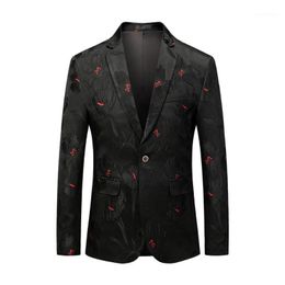 Men's Suits & Blazers M-6XL Black Red Blazer Slim Masculino Abiti Uomo 2022 Wedding Prom Single Button For Men Stylish Suit Jacket XXXXXXL