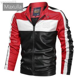 Maxulla Autumn Men Leather Jackets Casual Mens Outfit Motorcycle Pu Leather Jacket Male Slim Fit Biker Leather Jackets Clothing L220801