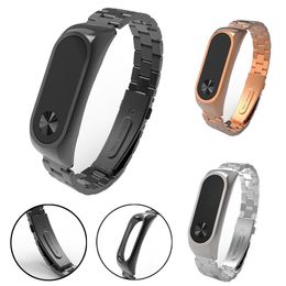 For Xiaomi Mi Band 2 Stainless Steel Luxury Wristband Metal Ultrathin New Strap ys222