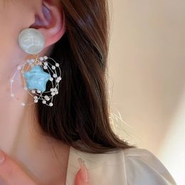 Dangle & Chandelier New Exaggerated Earrings Statement High-quality Handmade Beads Flowers Long Drop Earring Jewellery Accessories For Women