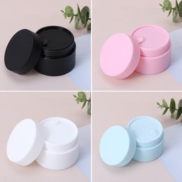 Empty Cosmetic Bottle Container 5g 15g 20g 30g Refillable Plastic Cream Lotion Liquid Jar Makeup Sample Jars Cosmetics Packaging Black White