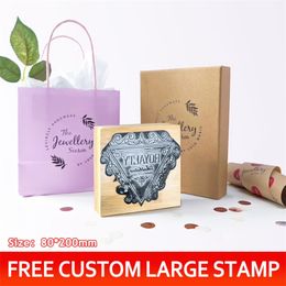 Custom Large Size Wood Seal Stamp Personalised Wedding Stamp For Wedding Invitations Stationery Custom Party Decoration 220623