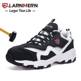 LARNMERN Mens Safety Shoes Work Shoe Steel Toe Comfortable Lightweight Breathable Antismashing Antipuncture Construction Shoe 210315