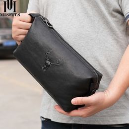 cosmetic case men genuine leather waterproof toiletry wash bag high capacity handbag travel women make up bag zipper Organiser Y200714