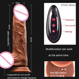 Beauty Items ZINI Heating Dildo Vibrator Female Dildio for Women sexy Machine Vibration Dildos Vibrators Erotic Toys Couples Adults Games