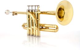 Professional Bb Trumpet Brass Gold Lacquer surface trumpet tone trumpet high Quality Monel Piston 00