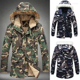 Men's Down & Parkas Winter Plus Size Camouflage Clothing Big Fur Collar Mid Length Cotton Jacket Thick Warm Coat S-5XL1 Phin22