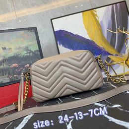 Luxurys Designer Umhängetasche Original Leder Handtaschen Brieftasche 2022 Frauen Taschen Marmont Serie Umhängetaschen Geldbörsen Cross Body Handtasche 02