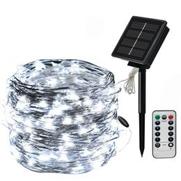 Strings Garden Lights String Waterproof Outdoor Led Solar Fairy Holiday Christmas For Remote Control LightsLED