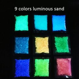 Party Decoration Colors 10g DIY Fluorescent Super Luminous Particles Glow Pigment In The Dark Sand Powder Glowing Bright Gravel NoctilucentP