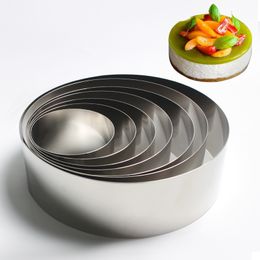 Stainless Steel Mousse Ring Cheese Thousand Layer Mould Fondant Baking Tool Cake Mould Round Decorating Tools 220601