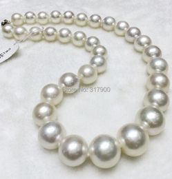 Chains HUGE 17" 16mm SOUTH SEA WHITE ROUND PEARL NECKLACEChains Elle22