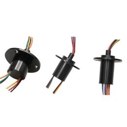 1PCS Dia.22mm 2/3/4/6/8/12CH Wires 5A Current Wind Power Slip Ring Conductive Capsule Flange Slipring Rotary Joint for DIY Amusement Equipment Connecting Parts