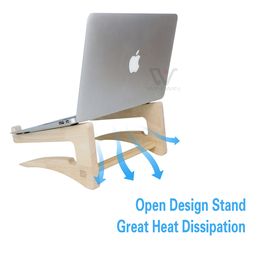 U&I High Quality Computer Holder Made of Natural Wood Small Portable Multifunctional Stand for Computers Laptop Base For Holding