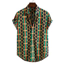 Men's Short Sleeve Male Shirts for Mens Social Luxury Man Designer Clothes Hawaiian Fashionable Elegant Classic Fashion 220401